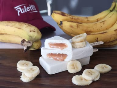 Paletta de Plátano rellena de Cajeta