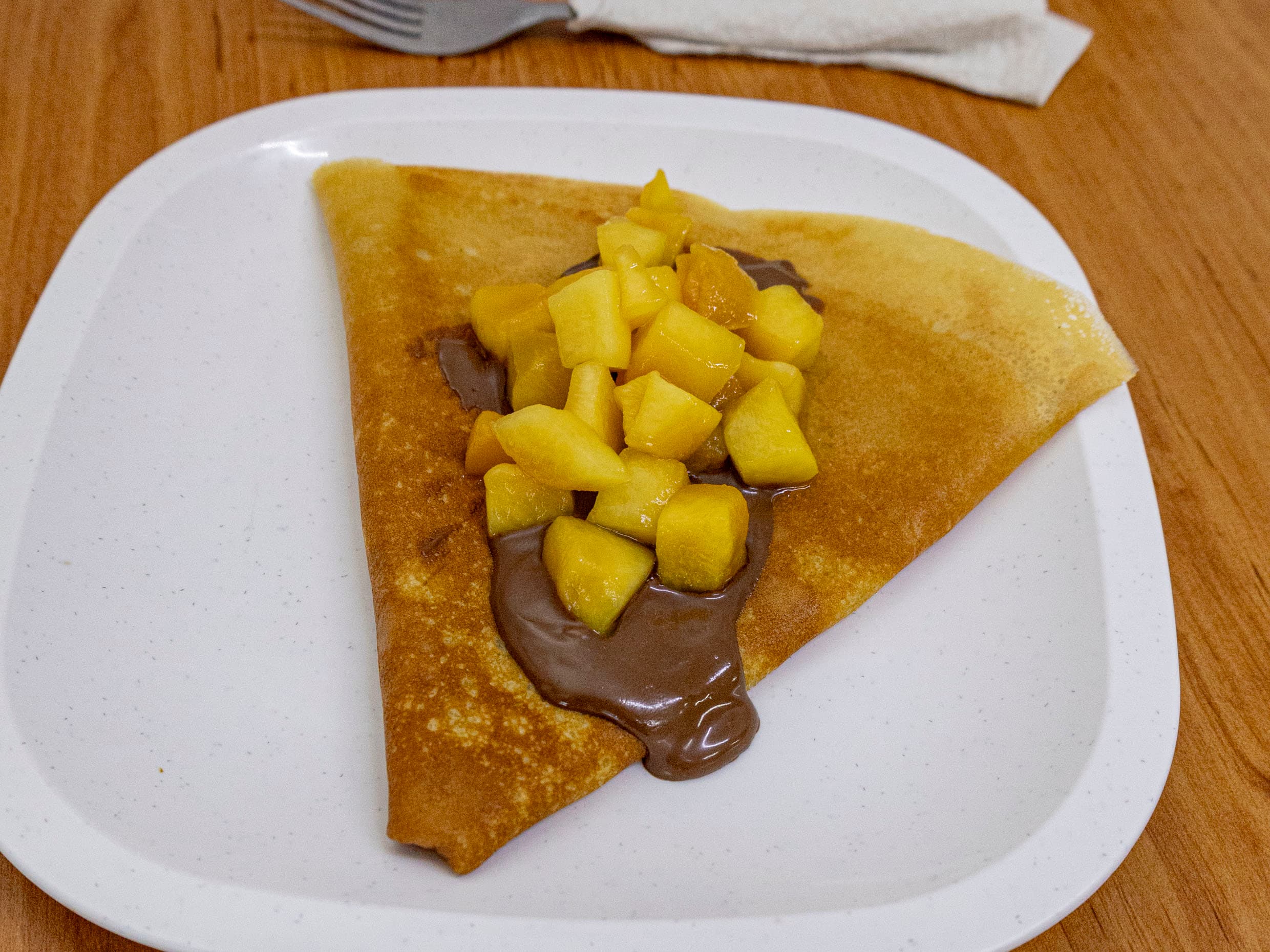 Crepa de Nutella con Durazno