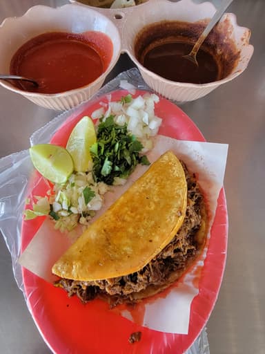 Taco Tortilla Roja de Birria