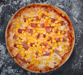 pizza de tocineta y queso (4 porciones)