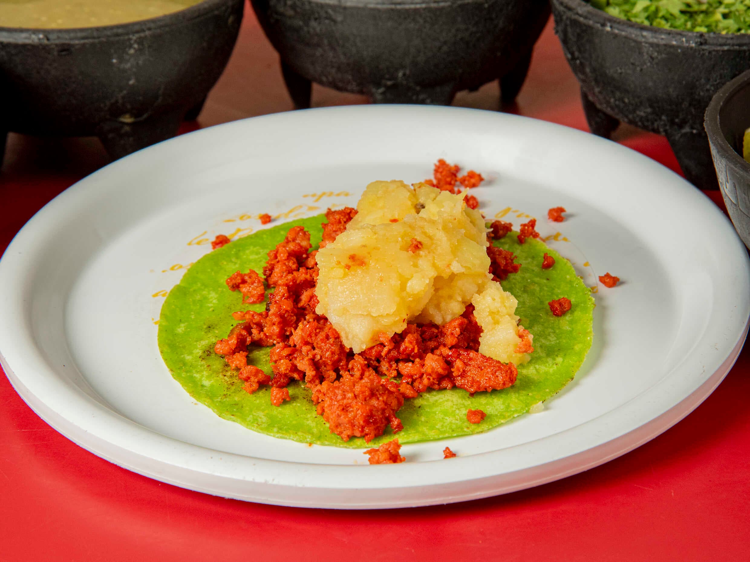 Taco Fit Chorizo con Papa