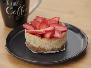 Pastel Mini de Cheesecake de Fresas