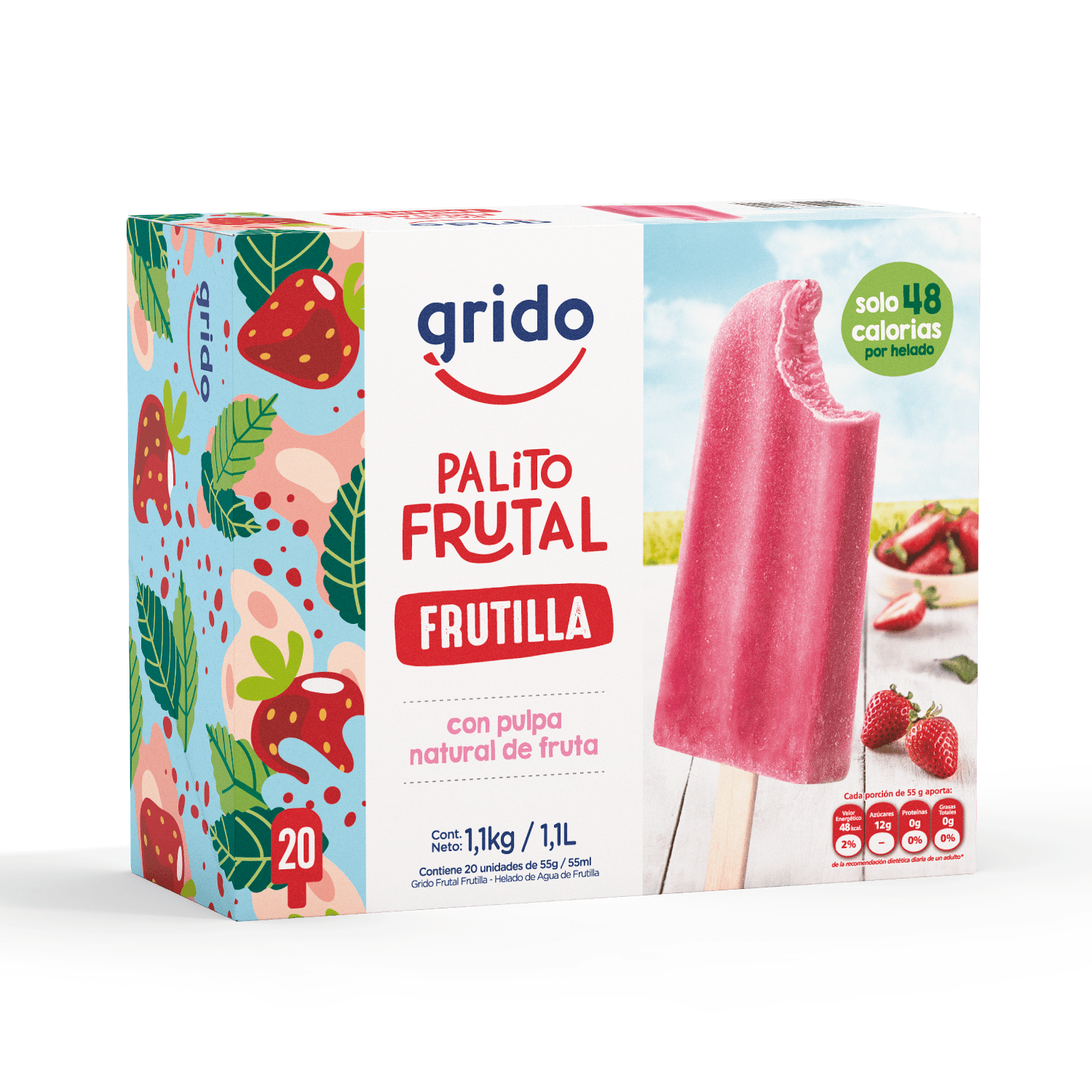 Grido Frutal Caja 20 uds
