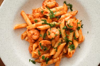 Pasta con Camarones