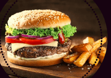 Burger Carne + Papas Francesas + Manzana 400ml