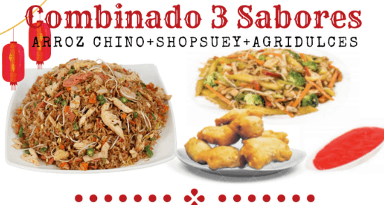 Arroz Chino + ShopSuey + Agridulces + Coca Cola