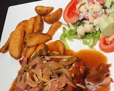Pechuga Rellena con Camarones y Jamón
