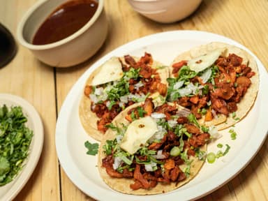 5 Tacos Pastor Tortilla Harina  + Coca Cola 600 ml