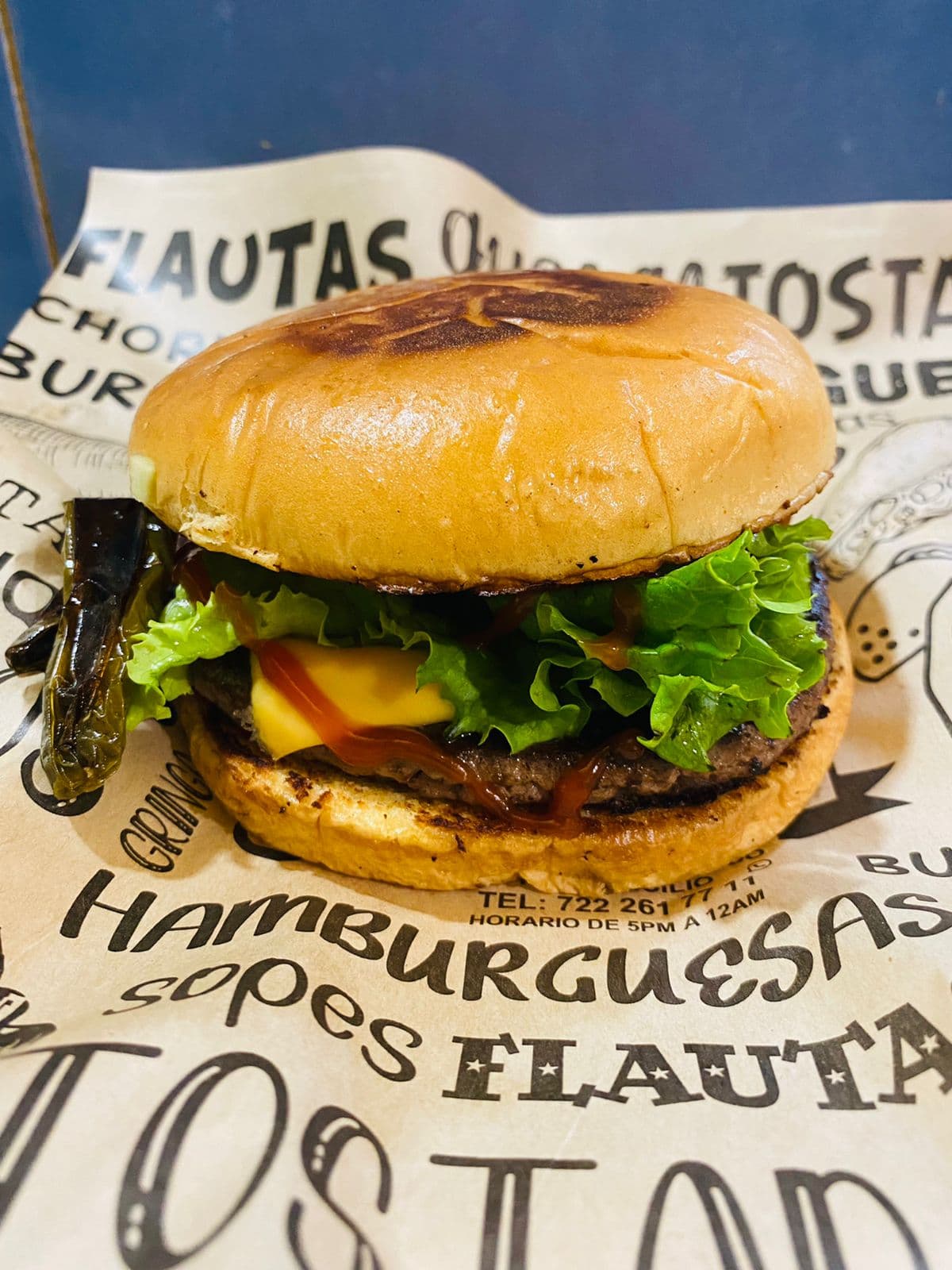 Hamburguesa de Arrachera