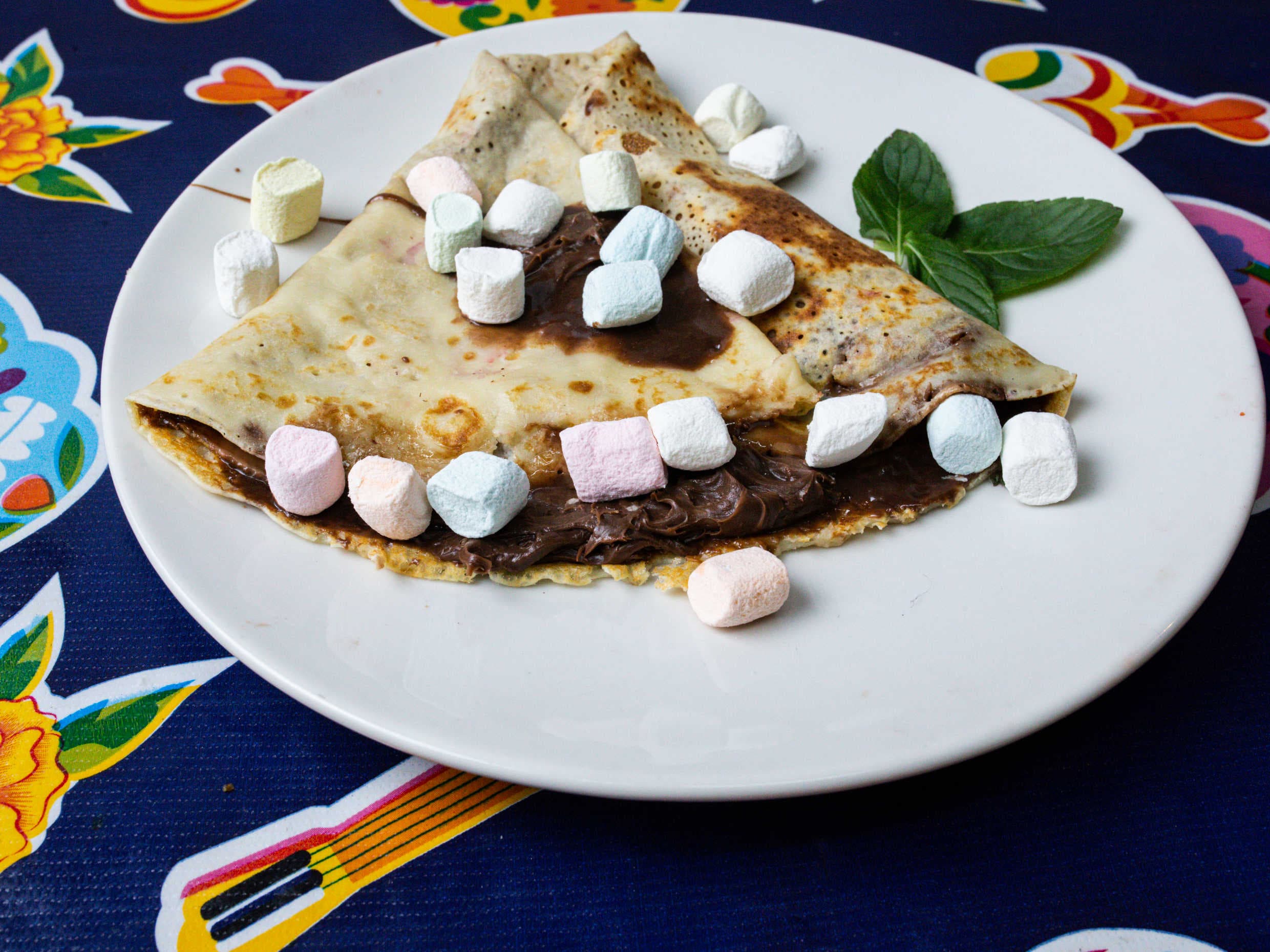 Crepa Nutella con Malvaviscos