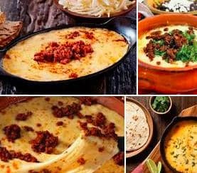 Queso Fundido con Champiñones