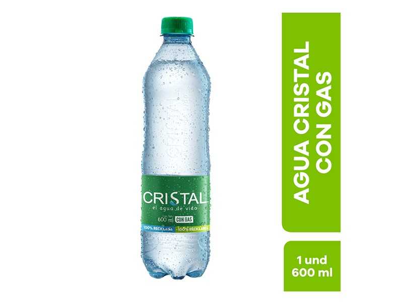 Agua Cristal Con Gas Pet 600 Ml