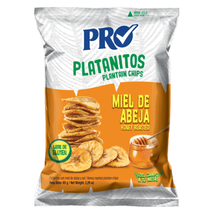 Platanitos Pro Miel De Abeja 65 g