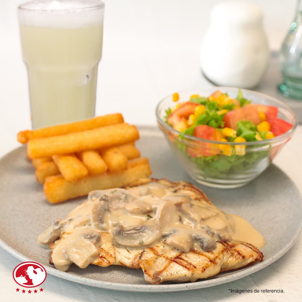Combo Filete de Pollo con champiñones + limonada