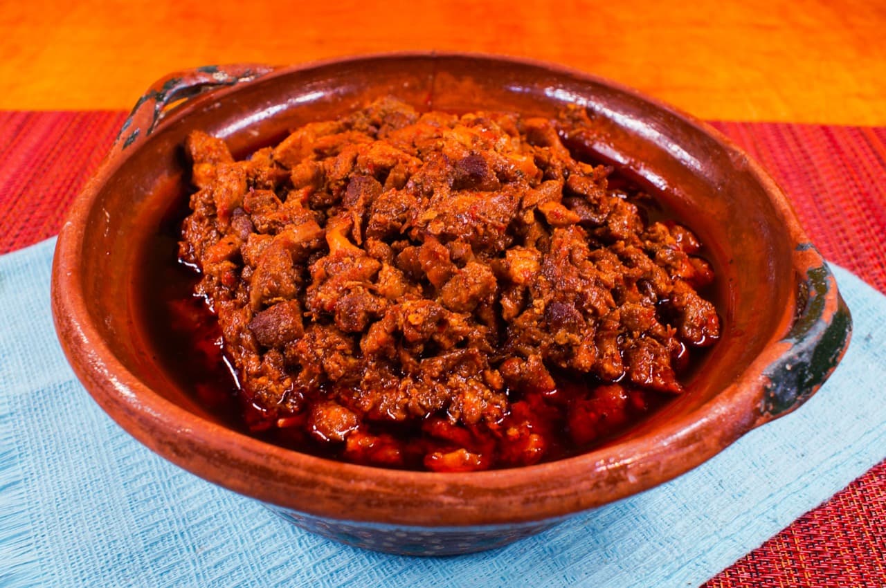 Taco de lomito en adobo