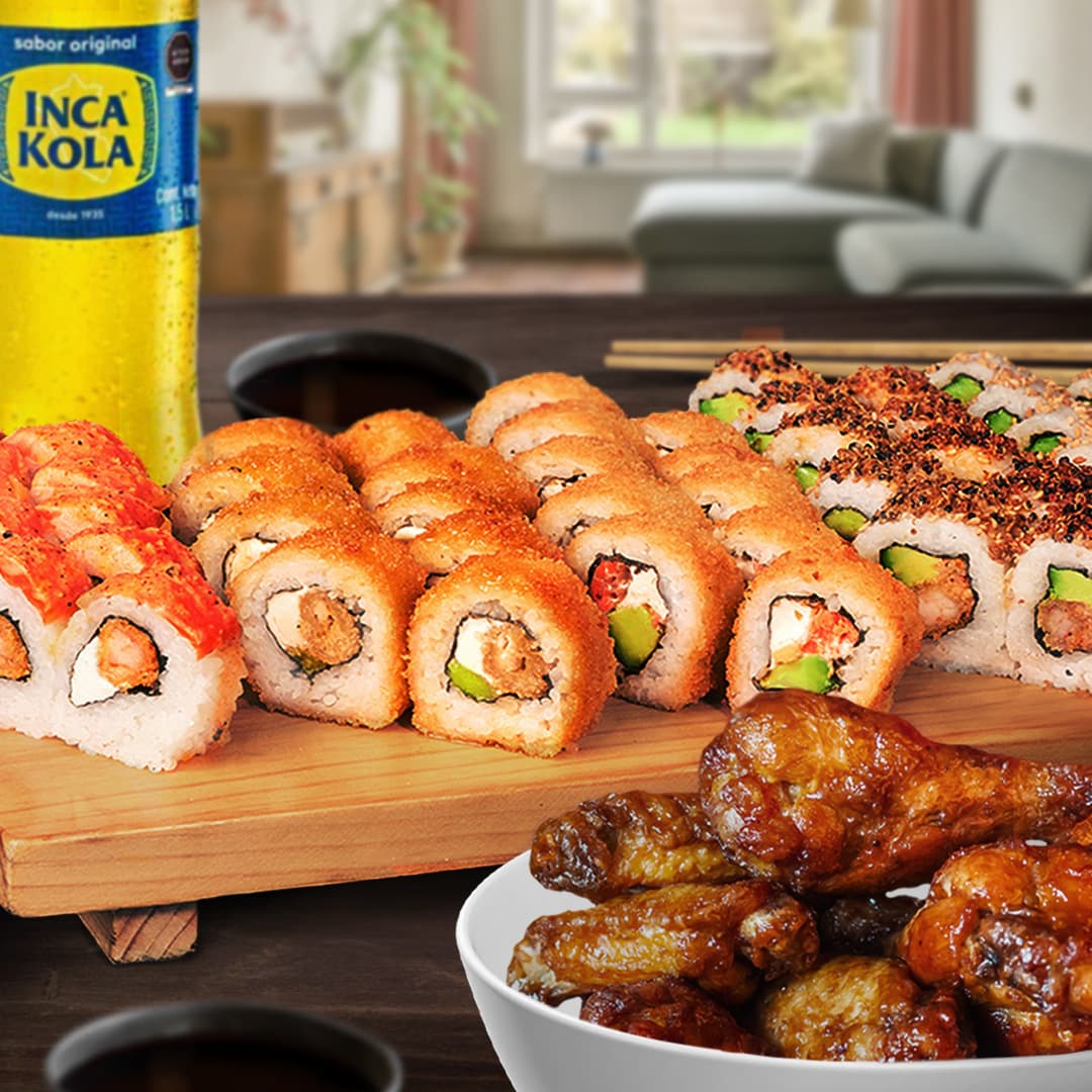 30 cortes + 6 alitas + 6 gyozas + 1 Gaseosa 500ml