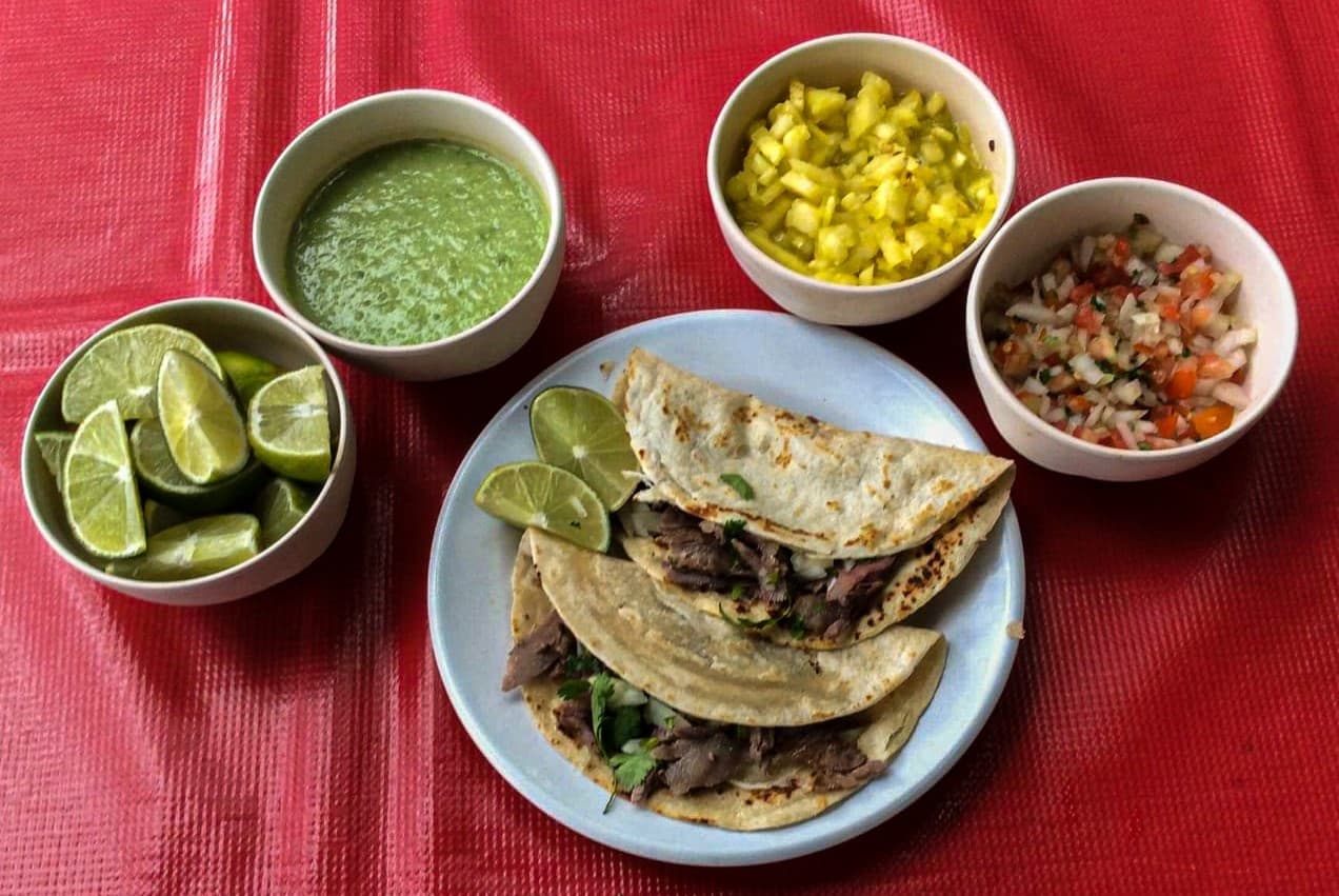 Taco de Tortilla de Harina de Sirloin