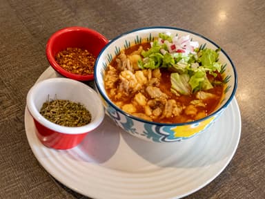 Pozole Rojo con Puerco