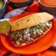 Lonche de Adobada con Queso