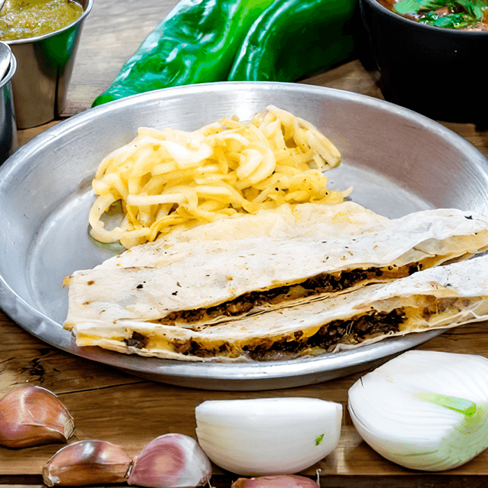 Carnita Asada en Tortilla Doble de Harina