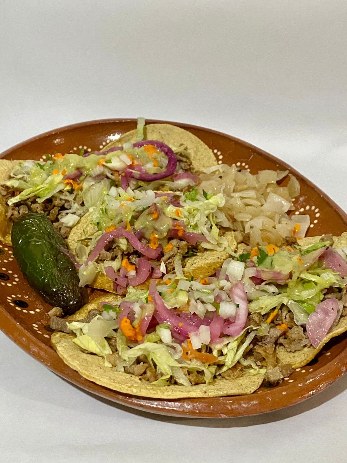 Tacos Pastor con Queso