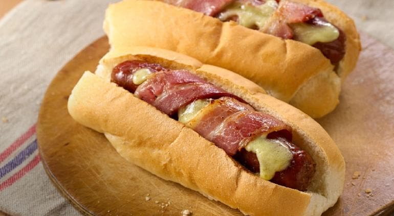 Hot Dog con Tocino