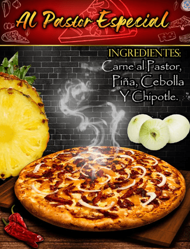 1 Pizza Familiar Al Pastor Especial