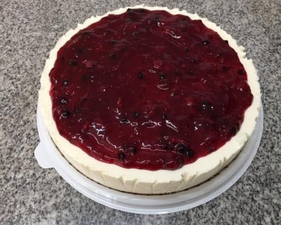 Cheese cake frutos rojos X 8 porciones.