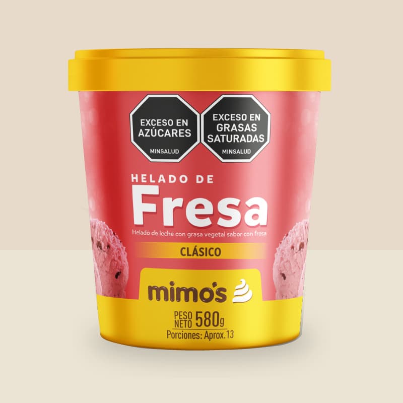 Litro de helado Clasico Fresa