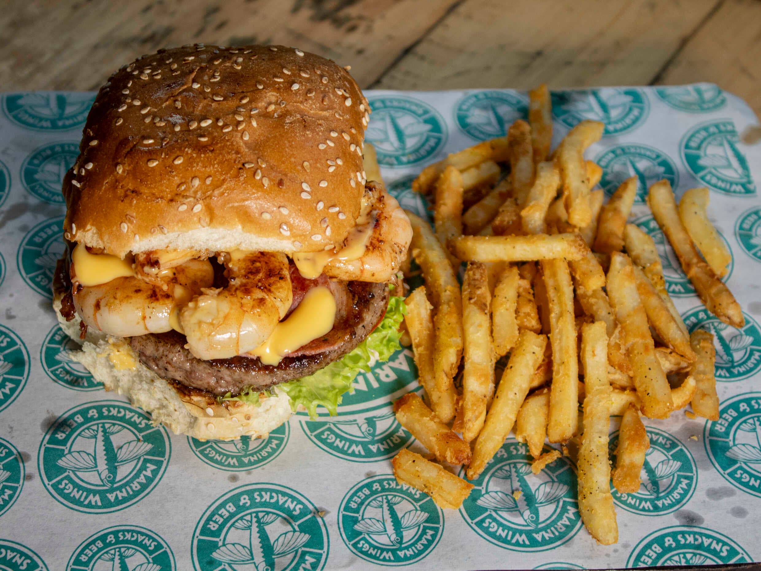 Shrimp burger