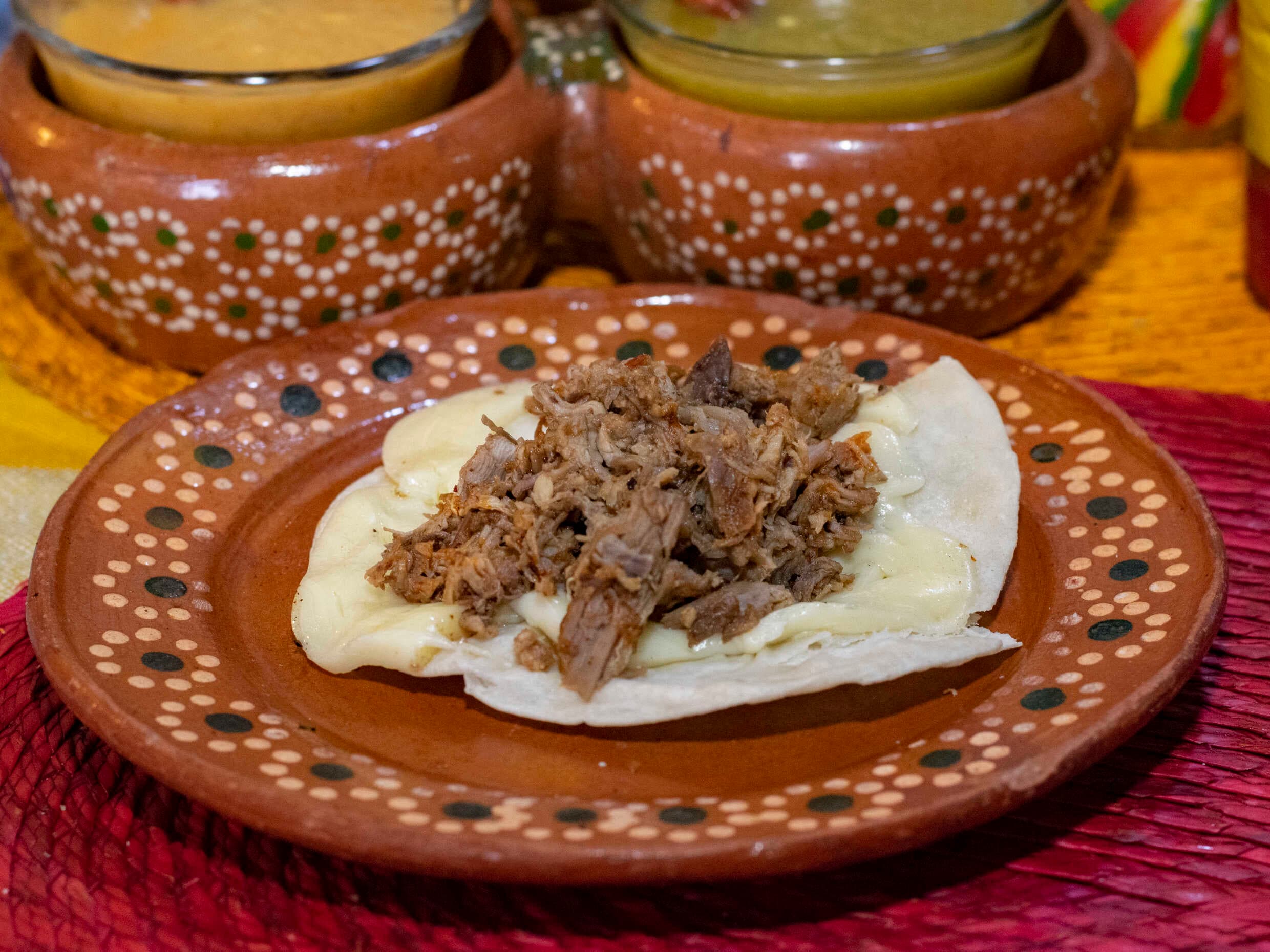 Quesadilla con Barbacoa Harina