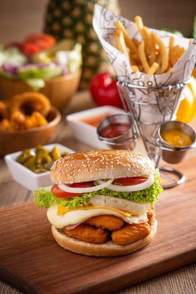 BURGER CLÁSICA DE POLLO CRUNCH