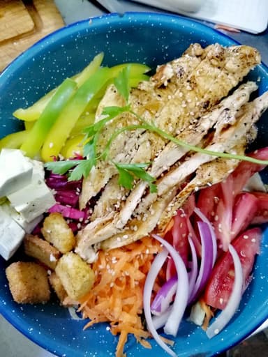 Ensalada Fajitas de Fajitas de Pollo