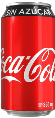 Coca cola sin azúcar lata 355ml
