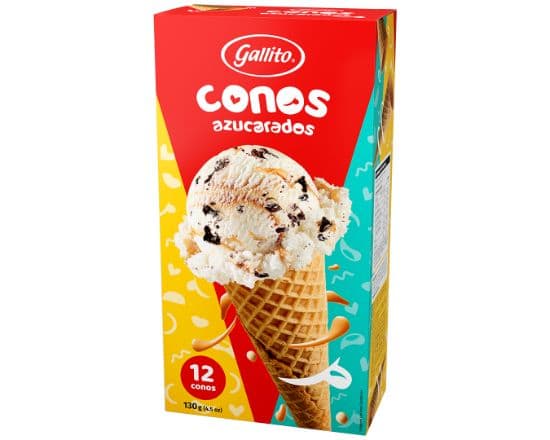 Conos Azucarados Gallito 130g - 12un