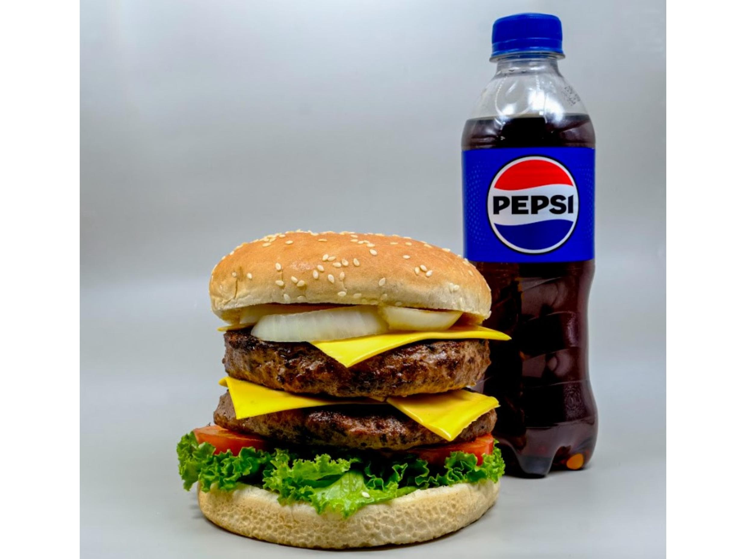Combo Individual: Hungry Cheese Burger + Bebida