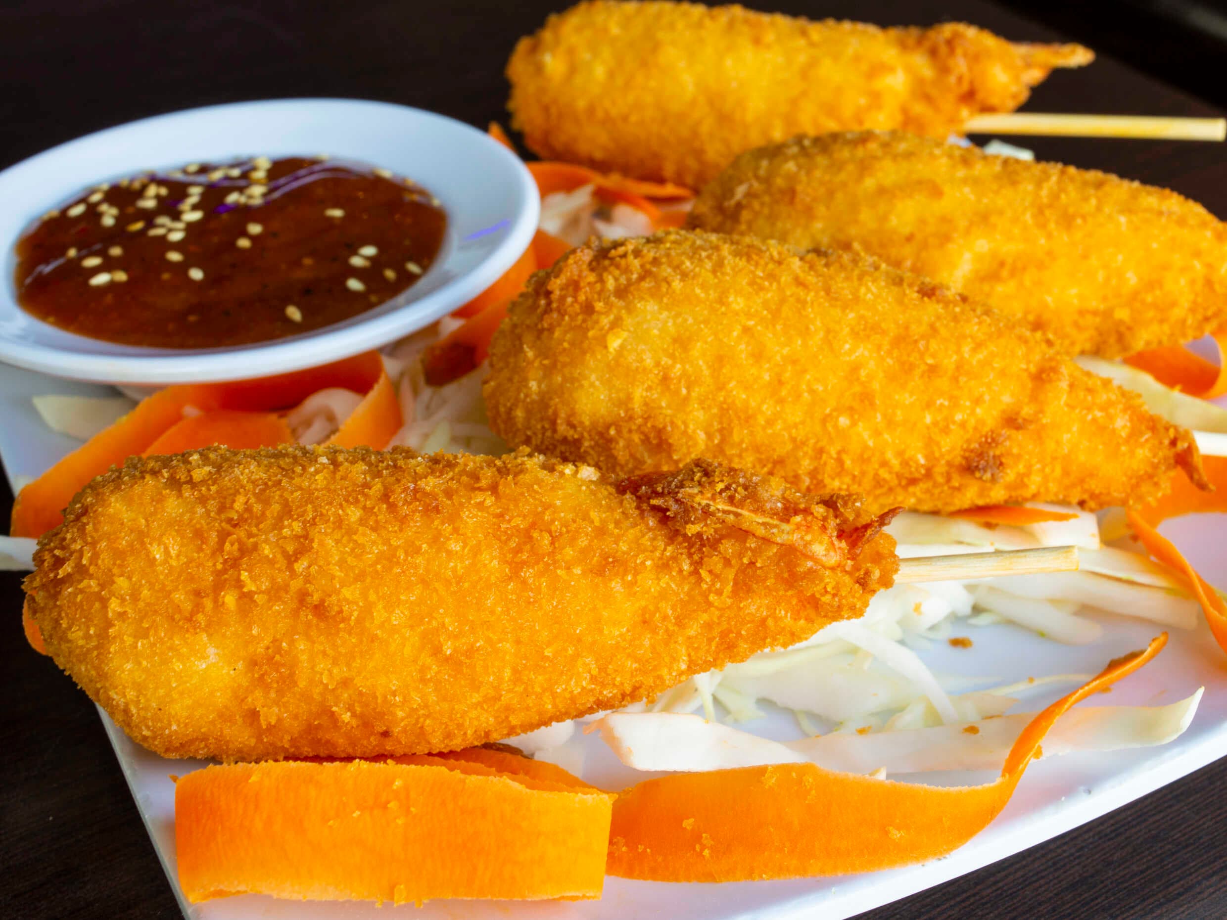 Kushiage Camarón con Queso