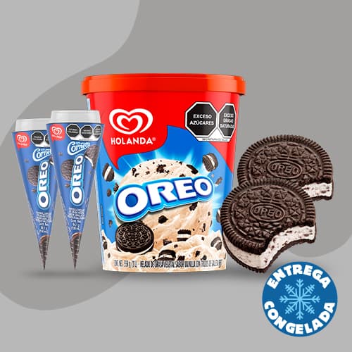 900ml de Oreo 2 Mordisko Oreo y 2 Cornetto Oreo