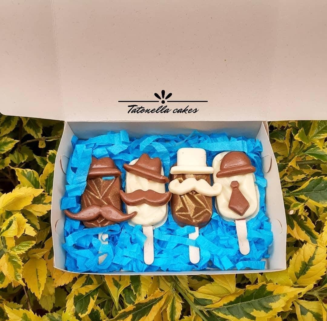 4 Paletas de Chocolate Rellenas