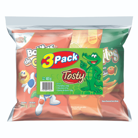 3 Pack Snacks Tosty 485 g 4642