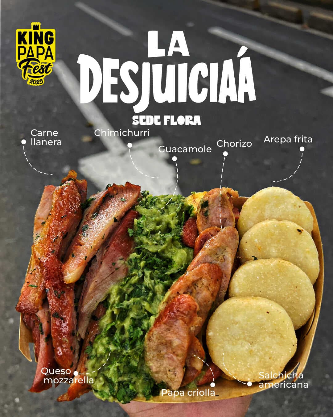Combo La Desjuiciada + 2 bebidas 250ml 👑🟡⚫