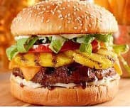Burger Hawaiana + Papas + Gaseosa