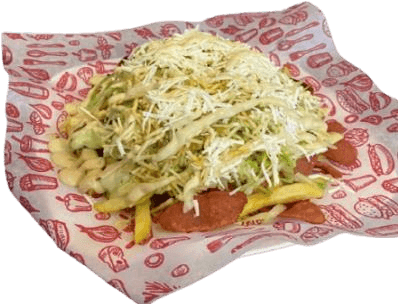 Salchipapa Gratinada + Perro
