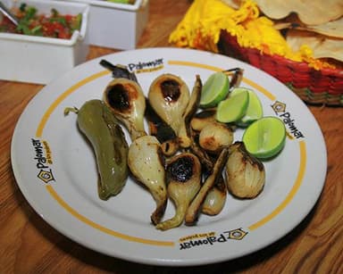 Porción de cebollitas