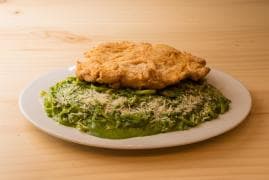 Linguini al Pesto con Pollo Broaster