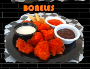 Boneless Buffalo 200g + Papas 50g