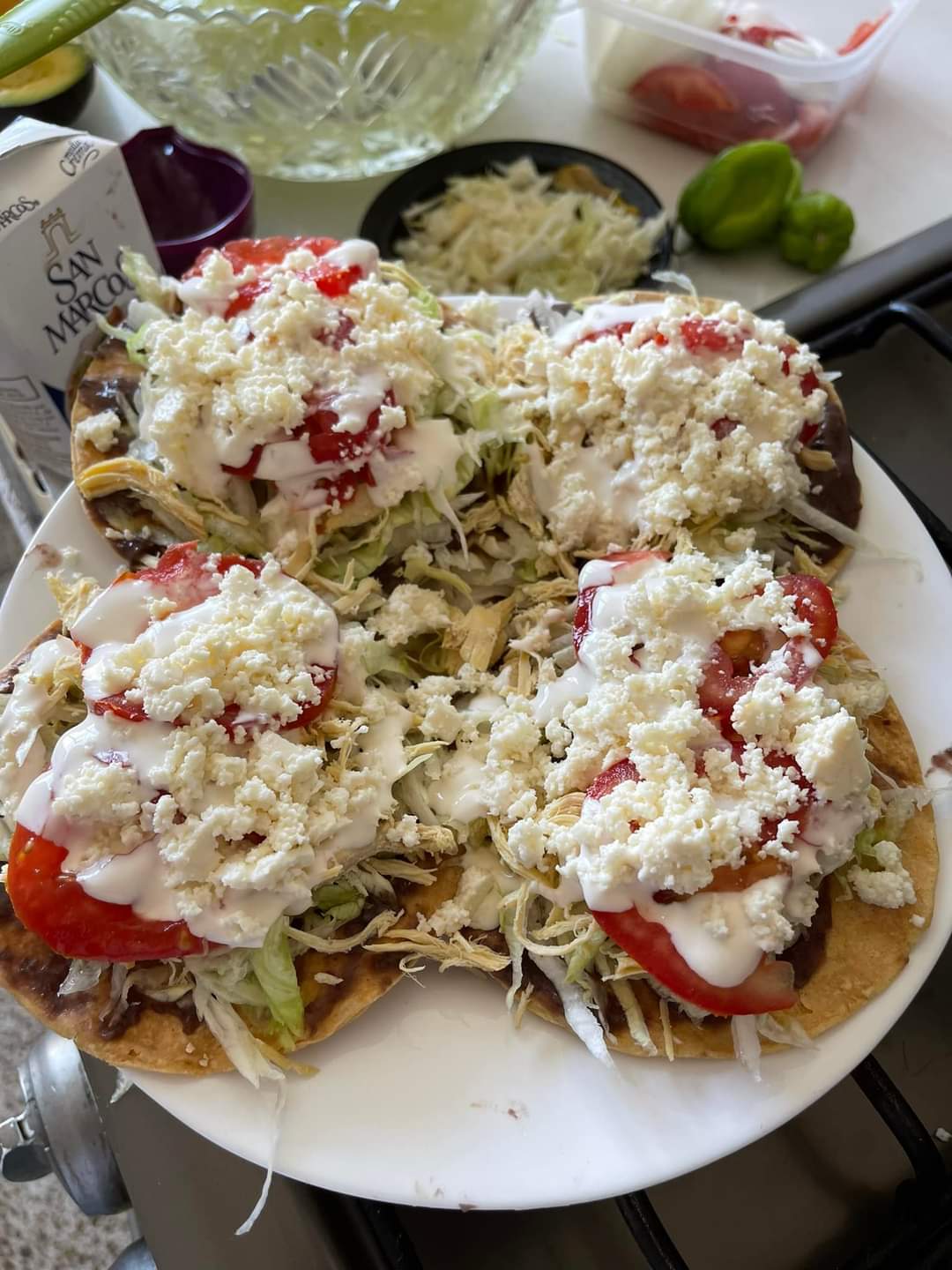 Tostadas de picadillo