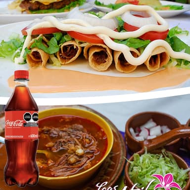 Combo-2 Pozole Ramen+2 Orden Tacos Dorados+2Refres