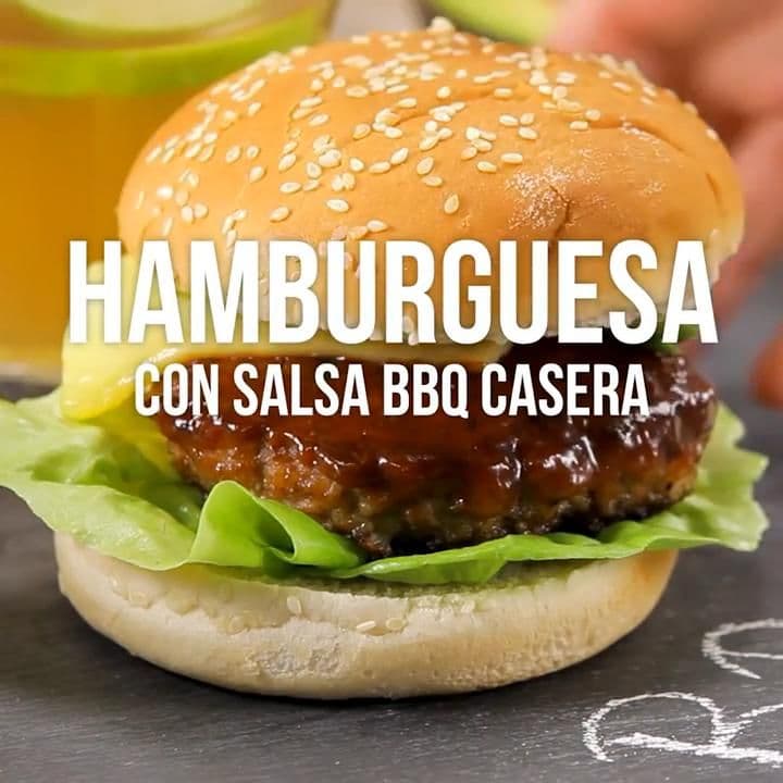 Hamburguesa a la BBQ