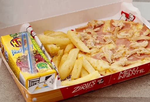 Combo Infantil Pizza + Papas +Jugo Hit
